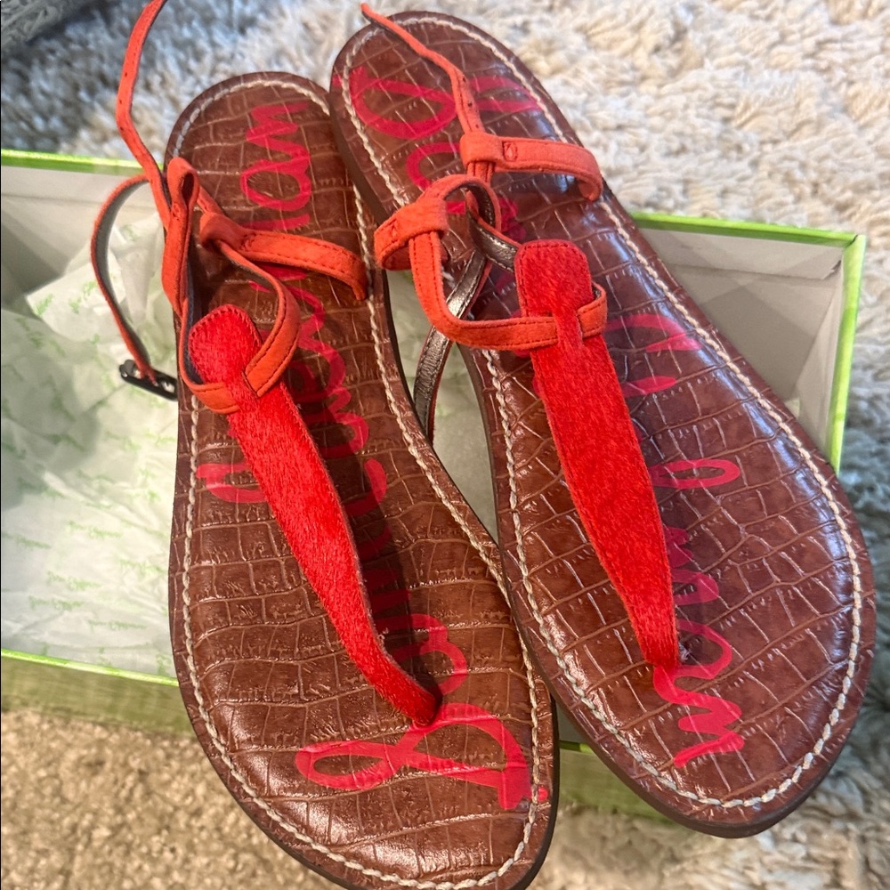Sam Edelman Orange Sandals